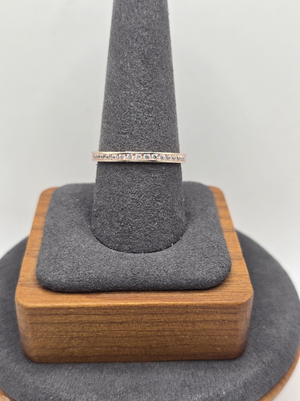 Rose Gold Over Sterling Silver Eternity Band